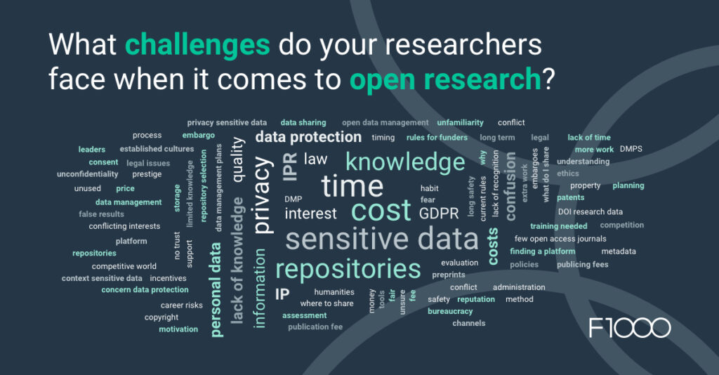 What challenges do your researchers face when it comes to open research?
